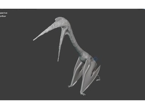 quetzelcoatlus animales mini miniatura pterodáctilo pterosaurio 3d print model - Mito3D