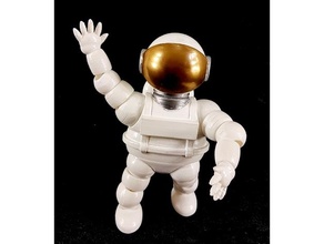 astronauta movimento açao figura articular articulado cosmonauta Marte lua posable suporte espaço traje espacial stopmotion 3d print model - Mito3D