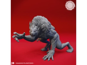 draegloth - tabletop miniature toys & games aos creature dnd drow monster pathfinder ttrpg 3d print model - Mito3D