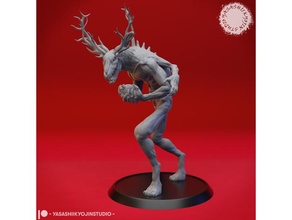 wendigo - tabletop miniature toys & games aos beast creature dnd fantasy monster pathfinder roleplaying ttrpg 3d print model - Mito3D