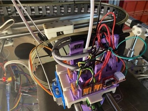 Funkenwürfel Ventilator Leitung Kabel Kette Wago Halter Unterstützung h2o Booster e3d v6 3d Drucker Teile bltouch Energie montieren Filament Kühlung v11 3d print model - Mito3D
