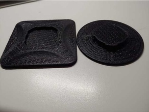 quadlock male & female 3d printer parts quad lock 3d print model - Mito3D