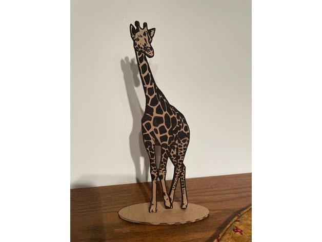 Giraffe 2d Kunst 3D print model - Mito3D