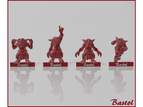 sang bol grot 5 6 7 8 Jeux Bloodbowl fantaisie Football grots miniature ogre snotlings 3d print model - Mito3D