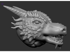 Ejderha baş 3d baskı dd ejderhalar Zindanlar kertenkele 3d print model - Mito3D