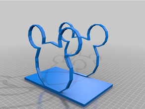 Mickey serviette table titulaire soutien pièces 3d impression 3d print model - Mito3D