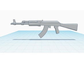 ak 47 oyuncaklar oyunlar aksiyon şekil ak47 tabanca minyatür 28mm savaş oyunları silah 3d print model - Mito3D