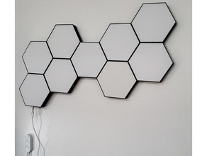 LED hexagonal paneles decoración tira nanohoja 3d print model - Mito3D
