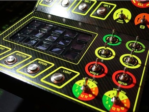 botón caja corriente cubierta medio 5inch pantalla LED bricolaje diy Simulación 3d print model - Mito3D