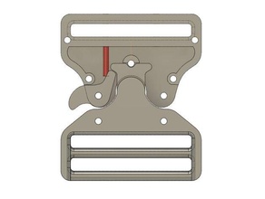 belt buckle parts clip 3d print model - Mito3D