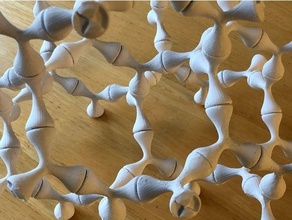 lave reticolo matematica arte assemblaggio costruzione kit imposta sistemi giocattoli cristallografia cubo simmetrico grafico diamante gemello geometria tiroide k4 cristallo 3d print model - Mito3D