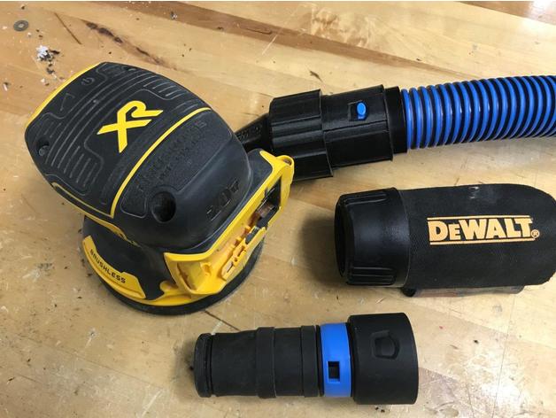 dewalt airlock cen-tec vacuum hose attachment parts dcw210 adapter 3D print model - Mito3D