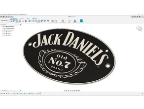 jack daniel's sign signs & logos jackdaniels daniels 3d print model - Mito3D