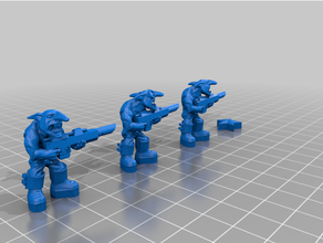 rebel grot guardsmen games 40k astra militarum grots warhammer 3d print model - Mito3D