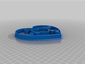 kurabiye kesici kalp bulmaca 3d baskı 3d print model - Mito3D