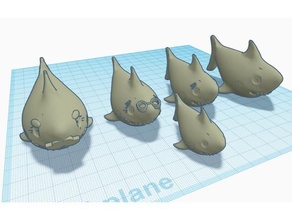 bambino squalo famiglia giocattoli Giochi 3d print model - Mito3D