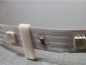 striscia clip titolare supporto gadget guidato luce montare 3d print model - Mito3D