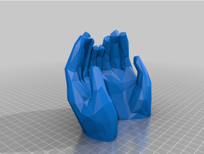 Diamant Hände Skulpturen 3d print model - Mito3D