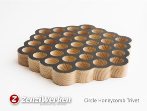 circle honeycomb trivet kitchen & dining cnc router utensils sorotec basicline zenziwerken 3d print model - Mito3D
