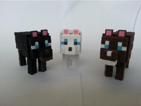 Minecraft cão brinquedo jogos acessórios quadra figura 3d print model - Mito3D
