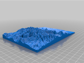 Colorado topo carte rocheux montagnes topographique 3d print model - Mito3D