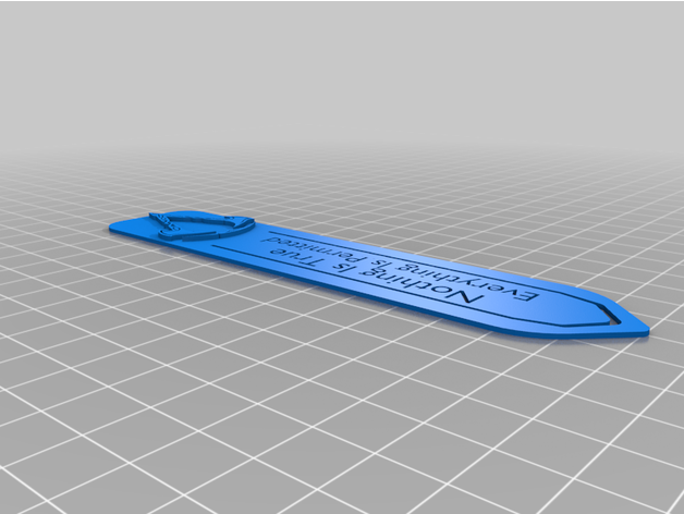 Attentäter Glaubensbekenntnis Lesezeichen 3D print model - Mito3D