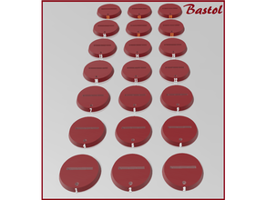 blood bowl base number games bases bloodbowl fantasy football miniature 3d print model - Mito3D