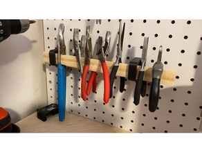 pegboard & paint stick plier organizer tool holders boxes hook mount peg board pliers hanger holder 3d print model - Mito3D