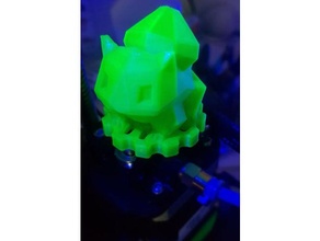 poli bulbasauro extrusora botão 3d impressão 3d print model - Mito3D