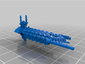 kaos Ulaşım v2 hobi savaş filosu gotik sapkınlık bfg bfh 3d print model - Mito3D