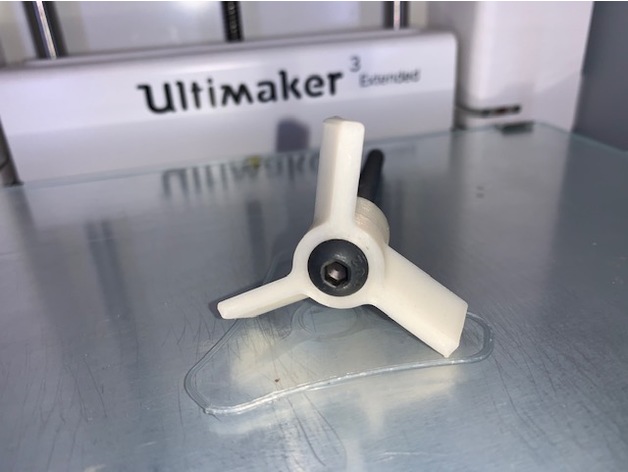 2 inç çap three blade destek el araçlar kimyasal epoksi mikser floropolimer Kynar laboratuar boya pvdf 3D print model - Mito3D