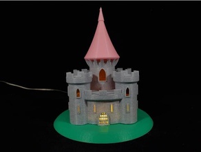 pequeña ligero castillo Arte noche 3d print model - Mito3D