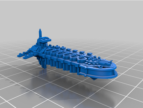 chaos armed freighter hobby battlefleet gothic bfg 3d print model - Mito3D