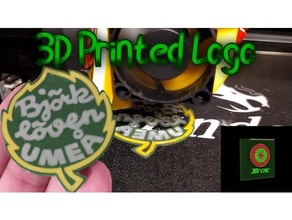 3d printed logo single extrusion printer + bj rkl ven 2d art 3d print model - Mito3D