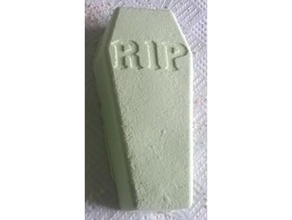 rip coffin bath bomb mold soap bathroom alien candle halloween scary ufo 3d print model - Mito3D
