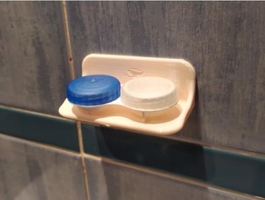 contact lenses mini shelf bathroom case color lens cover support 3d print model - Mito3D