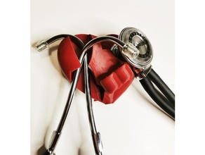 Herz Stethoskop Halter Unterstützung Ärzte Krankenschwestern Gadgets Clip 3d print model - Mito3D