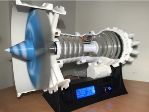 aggiornamento 3d stampabile Jet motore turbofan conducente magnetico copertina guaina elettronica aria alimentato controller dc elettrico lcd miniatura energia fornitura 3d print model - Mito3D