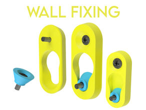 wall fixing diy flush hang hooks mechanical fastner mount panel screw 3d print model - Mito3D