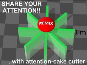 attention cake kesici mutfak yemek 3d print model - Mito3D