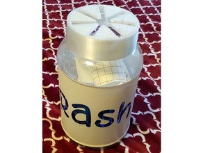 gallon jar trash bin - lid office conversion fusion360 trash-bin 3d print model - Mito3D