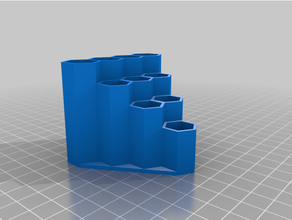 compact 10 pen holder office 3d print model - Mito3D