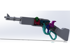 levier action caoutchouc bande pistolet mécanique jouets élastique jouet 3d print model - Mito3D