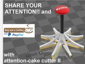 attention cake cortador ii cozinha jantar 3d print model - Mito3D