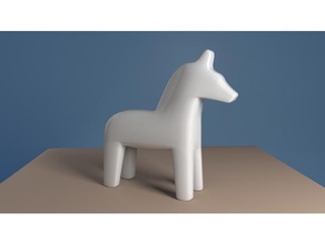 simple swedish horse decor 3d print model - Mito3D