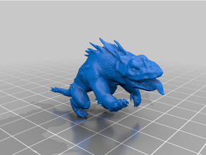 piume acido render creature creatura cane dungeon draghi fantasia mostro tavolo giochi 3d print model - Mito3D