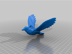 sifflet corbeau animaux oiseau corvidé resculpt 3d print model - Mito3D