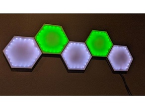 hexadécimal feuille interactif art arduino hexagone cuisine lumières nano ws2812b 3d print model - Mito3D