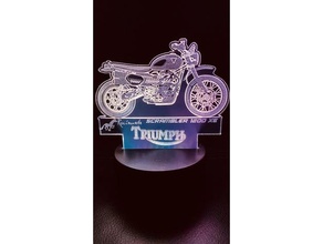 Kante zündete Modell Triumph Scrambler 1200xe Kunst Acryl dxf Laserschnitt LED Lichtbrand Motorrad svg 3d print model - Mito3D