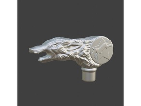 wolf man cane props 3d print model - Mito3D